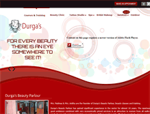 Tablet Screenshot of durgasbeautyparlour.com